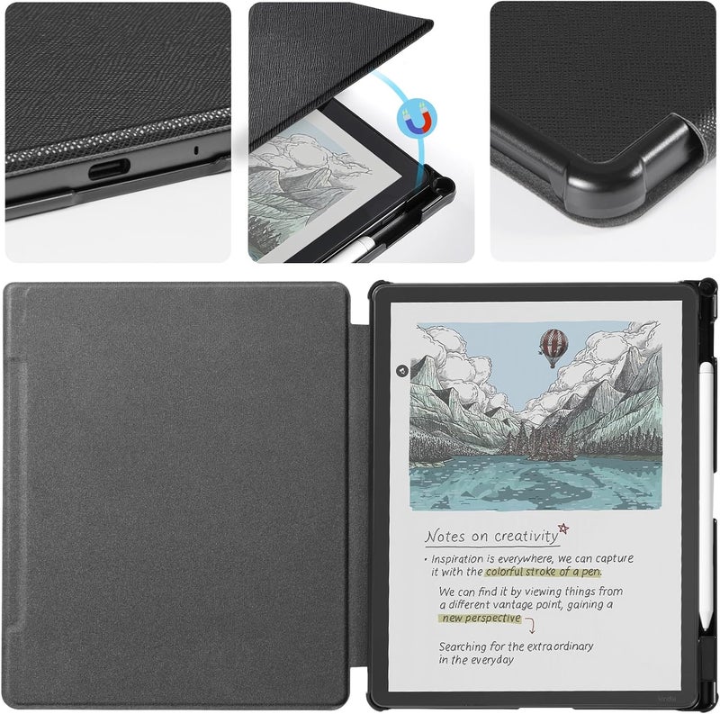 CoBak Case for 11" Kindle Scribe 3rd Generation 2025, Kindle Scribe Colorsoft with Two Viewing Angles - All New PU Leather Cover with Auto Sleep Wake, Pen Holder for Scribe 11" 2025 Released - Image 5